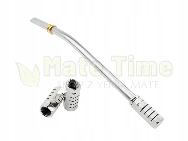Bombilla Hexagonal inox 17 cm do yerba mate posiada odkręcany filtr w kształcie sześcianu