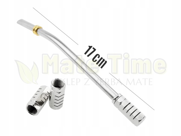Bombilla Hexagonal inox 17 cm do yerba mate - odkręcany filtr w kształcie sześcianu