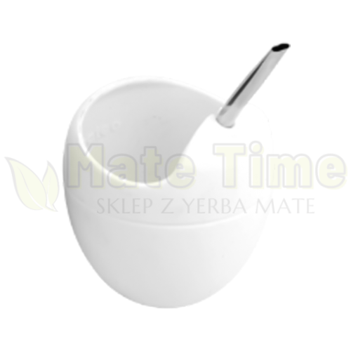 mate Mateo Biel - naczynie silikonowe do yerba mate w zestawie z metalową bombillą z kulkowym filtrem