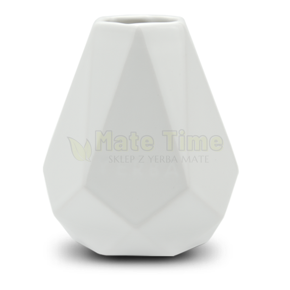 matero ceramiczne Diament Biały do yerba mate