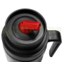 Termos ze stali nierdzewnej z dzióbkiem do yerba mate. Na termosie logo Delicatino.