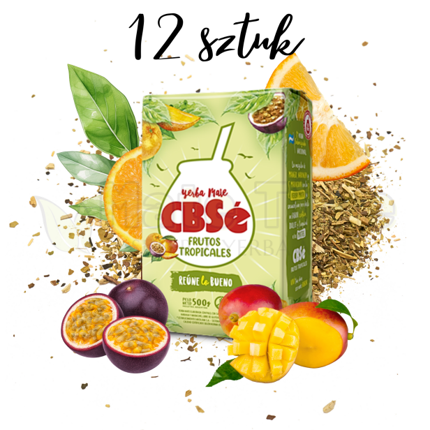 Zestaw Yerba Mate CBSe Frutos Tropicales 12 sztuk x 500g owoce tropikalne