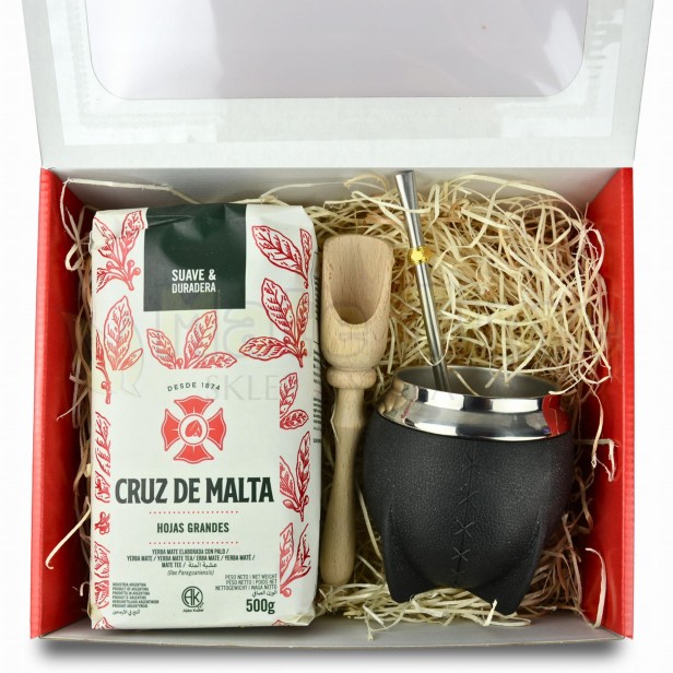 zestaw prezentowy yerba mate z cruz de malta 500g i akcesoriami