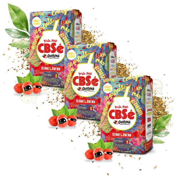 trzy sztuki energetycznej CBSe z guaraną